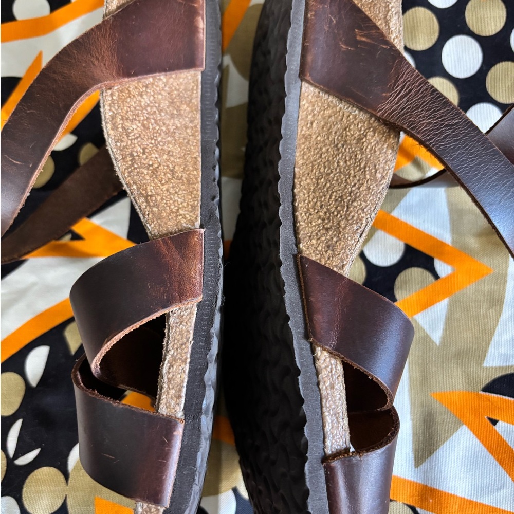 Papillio Brown and Orange Sandals for Casual Comfort - Picture 5 of 11